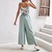 Fashion Women's Two Piece Set Casual Vacation Camisole Top With Print And Tie Up Pants Clothing_ecoleips.com