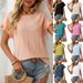 Women's Fashion European And American Cross-Border 2025 Spring Summer New Solid Color Round Neck Sweet Short_ecoleips.com