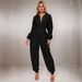 Women's Fashion Jumpsuit Workwear Style With Flap Pockets Elastic Waist Zipper New Style_ecoleips.com
