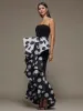 Freeacy Bow-embellished Strapless Evening Dresses 2025 Stylish Polka Dot Slim Fit Maxi Dress Women's Wedding Guest Dresses_ecoleips.com