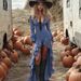 Women's Long Sleeve Bohemian Style Ruched Ruffle Hem Irregular V-neck Maxi Dress_ecoleips.com