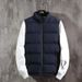 Women's Clothing Winter Vest Sleeveless Jacket - Fleece Lined Stand Collar Slim Fit Waistcoat For Casual Outwear (Black, Gray, Navy, Red, Burgundy)_ecoleips.com