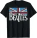 Women's T-Shirts The Beatles British Flag Red, White, And Blue Short Sleeve T-Shirt_ecoleips.com