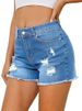 K High Waisted Denim Shorts For Women, New Style With Ripped Holes To Show Off Thinness, Versatile With Frayed Edges_ecoleips.com