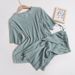 Women’s Clothing Versatile Casual Suit For Women Summer New Style Temperament Round Neck Short Sleeved T Shirt Top High Waist Shorts Two Piece Suit_ecoleips.com