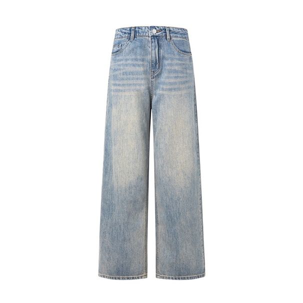 2026 Wide-Leg Washed Denim Pants For Women, Slimming Straight-Leg, Cropped Full-Length & Extra-Long_ecoleips.com