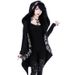 Gothic Moon Print Longline Hooded Cardigan – Punk Streetwear Oversized Sweater For Women (Fall Collection)_ecoleips.com