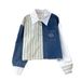 Women's Clothing Two Piece Shirt For Women Early Spring Chic Design Striped Tops For Women_ecoleips.com