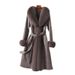  fur collar denim jacket for women cozy winter coat with detachable fur, loose fit, vintage style (grey/brown/white, sxl)_ecoleips.com
