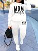 Women's Autumn And Winter Hip-hop Casual Street Letter Printed Round Neck Sports Shirt+sports Pants Warm Suit-647_ecoleips.com
