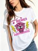 Women Y2K Pink Leopard Heart Lightning Checkerboard Heart Breaker Graphic T Shirt Round Neck Short Sleeve Loose Streetwear Summer Tops_ecoleips.com