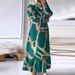 Cross-Border Muslim Women's Clothing Retro Puff Sleeve Printed Ruffle Pocket Dress Middle East Dubai Spring Autumn Abaya_ecoleips.com