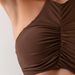 New 2024 Women's Two-Piece Bikini Strapless Halter Neck High Waist Swimsuit Sexy Pleated Design 1607W_ecoleips.com