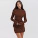 Autumn Office Lady Mini Dress Women Streetwear Long Sleeves Solid Sexy Bodycon Black Dress Casual Clubwear Elegant Party Dresses_ecoleips.com