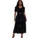 Women's Clothing Women's Short Sleeve Fashion Dress Slim Fit Printed Gold Foil Pleated Casual New_ecoleips.com