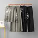 "Elegant Embroidered Knit Sweater & Wide Leg Pants Set For Women - Comfortable Casual Outfit"_ecoleips.com