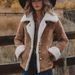 "Women's Western Patchwork Jacket – Vintage-Inspired Warm Fleece Lined Coat With Pockets"_ecoleips.com