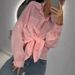 Women's Clothing Thin Shirt Cardigan Loose Top Spring & Summer Glitter Sequin Blouse – Oversized Shirt With 3D Embellishments (Yellow, Pink)_ecoleips.com
