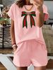 Women’s 2 Piece Outfit Set – Oversized Graphic T-Shirt And Biker Shorts Matching Set, Casual Summer Lounge Tracksuit For Daily Wear-329_ecoleips.com