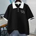 Women's Cotton Short Sleeve T-Shirt Loose Fit Versatile Basic Style For Summer_ecoleips.com