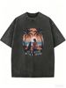 Retro Beach Sunset Palm Tree Crew Neck T-shirt, Loose And Casual Style, Short-sleeved Top Suitable For Vacation Wear._ecoleips.com
