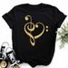 European And American Cross-border Foreign Trade Wholesale Clothing, Music Note Round-neck Plus-size Short-sleeve_ecoleips.com