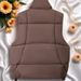 Aria Basics Off-Season Plus Size Down Cotton Vest Women, Stylish Outerwear For Autumn And Winter 2025, Sleeveless Thickened Jacket_ecoleips.com