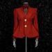 Women's Clothing Elegant Two Piece Suit, New Style: Long Sleeved Suit With Large Decorative Buttons + Solid Color Straight Leg Trousers For Women._ecoleips.com