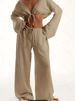 Suitable For All Seasons 2024 Plus Size Women's Linen Loose Casual Pocket Drawstring Wide-leg Pants Women_ecoleips.com