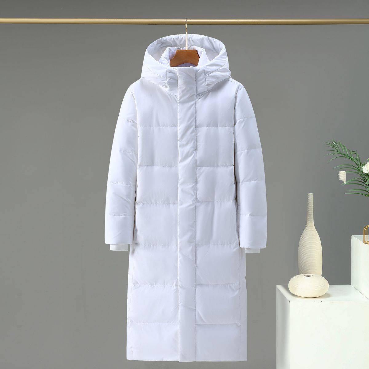 girl Girl Girl New Cross-Border Wholesale Foreign Trade European American Style Men And Women Couple Version Thickened Long Down Jacket_ecoleips.com