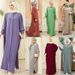 Verve Muslim Abaya Robe Fashion Batwing Sleeve Long Style_ecoleips.com