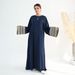 Modest Abaya Dress/Muslim Dress Women Exquisite Embroidered Abaya Dress - Traditional Long Sleeve Maxi Robe With Tribal Embroidery & Pockets_ecoleips.com