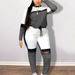 Women's Clothing New Fashion Splicing Casual Two Piece Set_ecoleips.com