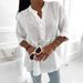 Women's Clothing Fashion Hollow Stitching Lace Loose Shirt_ecoleips.com