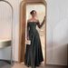 Elegant Strapless Evening Gown – Long Sleeve Lace & Satin Formal Dress In Emerald Green Movement Engineering_ecoleips.com