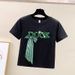 Women's Clothing Women's Fashion Beaded Bow Short Sleeve T-Shirt Set With Embroidered Ethnic Style Trendy Style Jeans_ecoleips.com