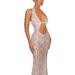 Women's Clothing Summer New Temperament Lace Halter Neck Long Skirt Sexy Backless Solid Color Dress Female_ecoleips.com
