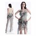 French Niche Design Sense Three-Dimensional Flower Little Style Halter Sexy Backless Bodycon Small Formal Dress_ecoleips.com