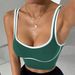 Women's Color Block Wire-Free Backless Sports Vest European American Style Outerwear Fitness Running Shock Absorption Yoga_ecoleips.com