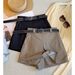 A-shaped Wide-leg Culottes Women's 2026 Spring And Summer New High-waisted Loose Straight Fashion Versatile And Thin Casual Shorts_ecoleips.com