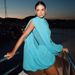 G24ST191 Women's Autumn New Elegant Solid Color Strapless Long Sleeve Shawl Short Dress Two-Piece Set_ecoleips.com