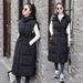 Knee-Length Puffer Vest – Oversized Quilted Gilet With Hood (4 Sizes, Lightweight & Stylish)_ecoleips.com