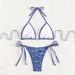 Women's Clothing Printed Halter Neck Sexy Bikini Fashion Beach Swimsuit_ecoleips.com
