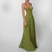 New Women's Sexy Halter Neck Backless Low Waist Pleated Suspender Dress Low Neck Line Suspender Dress_ecoleips.com