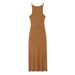 2025 European And American Cross-border Women's Summer Ribbed High-waisted Slim-fit Bodycon Dress With Slit_ecoleips.com