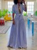Striped Two-Piece Set – Tie-Front Blouse & Flowy Skirt (Blue, S-XXXL) | Casual Elegance For Women_ecoleips.com