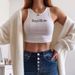 Cross-border E-commerce Euroean And American Women's Clothing Summer New Angel Baby Letter Rint Short Slim-fit Tank_ecoleips.com