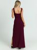 Mozision Square Collar High Split Sexy Maxi Dress Women Elegant Sleeveless Backless Ruched Evening Club Party Long Dress Female_ecoleips.com