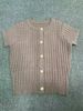 Women's Clothing New Summer Single Breasted Sweater Casual Short Sleeved Round Neck Cardigan Top_ecoleips.com