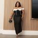 Women's Clothing White Big Bow Diamond Chain Dress_ecoleips.com